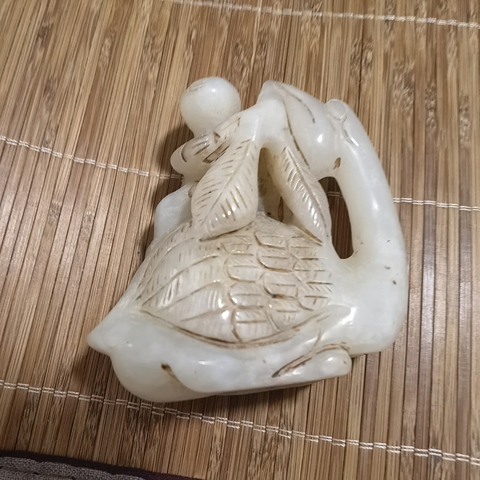 古玩玉器和田玉雕“羲之愛鵝”把件真品鑒賞圖