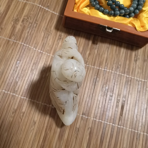 古玩玉器和田玉雕“羲之愛鵝”把件真品鑒賞圖