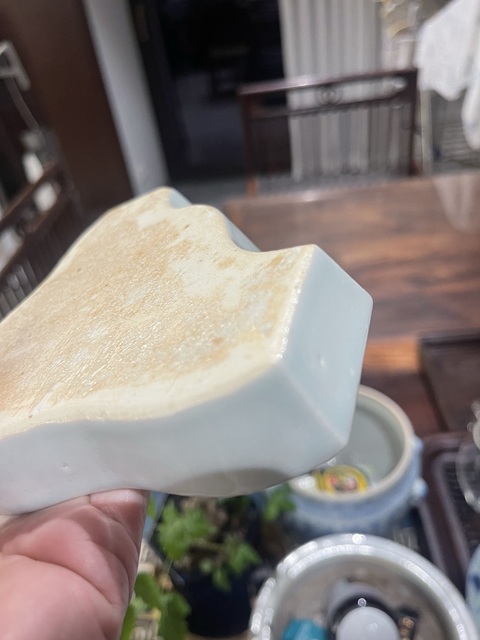 古玩陶瓷花卉紋青花九攢盤真品鑒賞圖