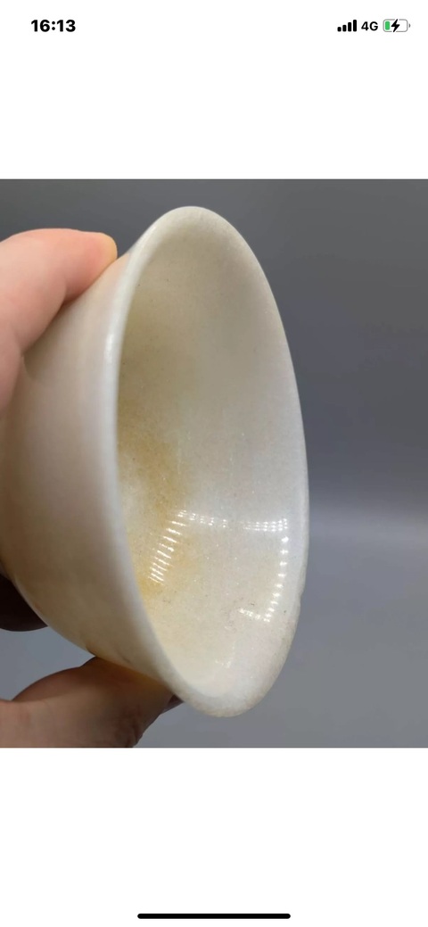 古玩玉器漢白玉碗真品鑒賞圖