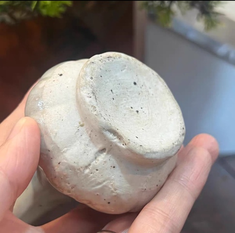 古玩陶瓷青白釉瓜楞瓶真品鑒賞圖