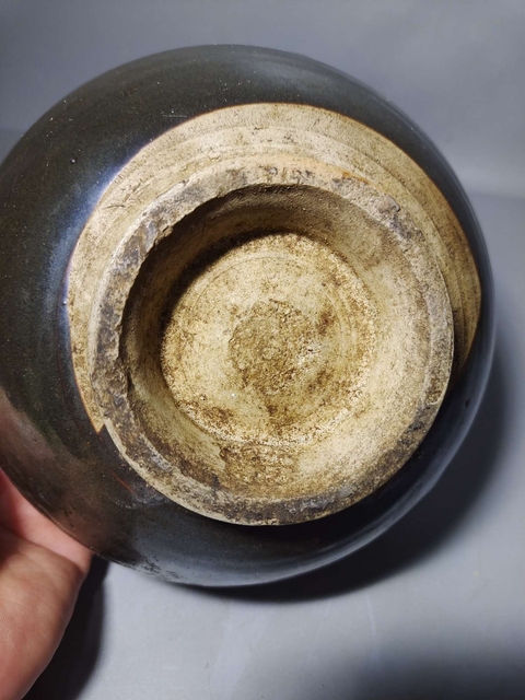 古玩陶瓷磁州窯褐釉茶碗真品鑒賞圖