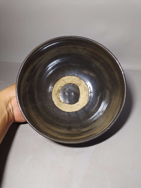 古玩陶瓷磁州窯褐釉茶碗真品鑒賞圖