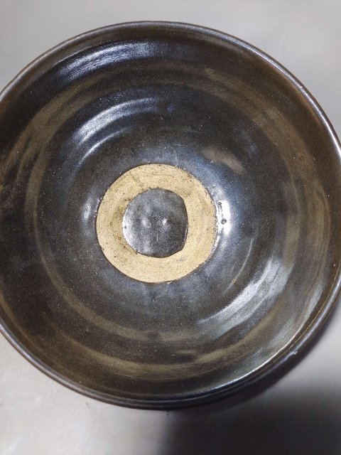 古玩陶瓷磁州窯褐釉茶碗真品鑒賞圖