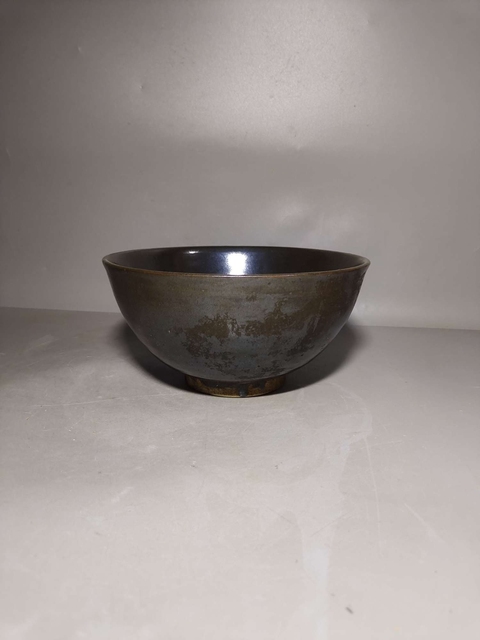 古玩陶瓷磁州窯褐釉茶碗真品鑒賞圖