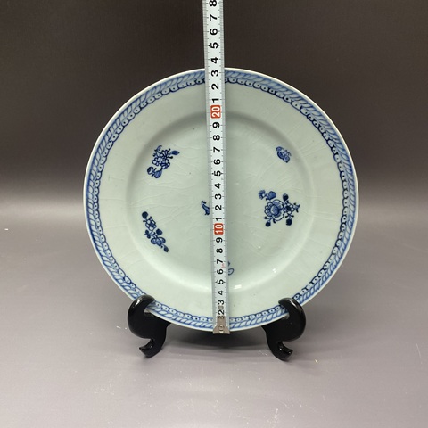 古玩陶瓷清乾隆·魁星點(diǎn)斗款·折枝花卉紋青花盤拍賣,當(dāng)前價(jià)格1360元