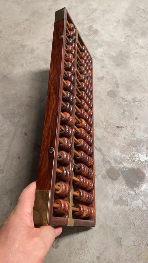 古玩雜項算盤真品鑒賞圖