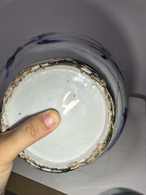 古玩陶瓷崇禎青花人物故事蒜頭瓶拍賣，當前價格59800元