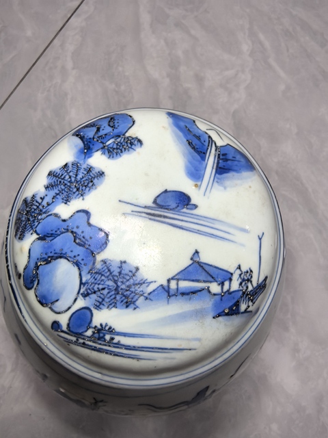 古玩陶瓷崇禎青花人物故事蓮子罐拍賣，當前價格69800元