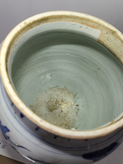 古玩陶瓷崇禎青花人物故事蓮子罐拍賣，當前價格69800元