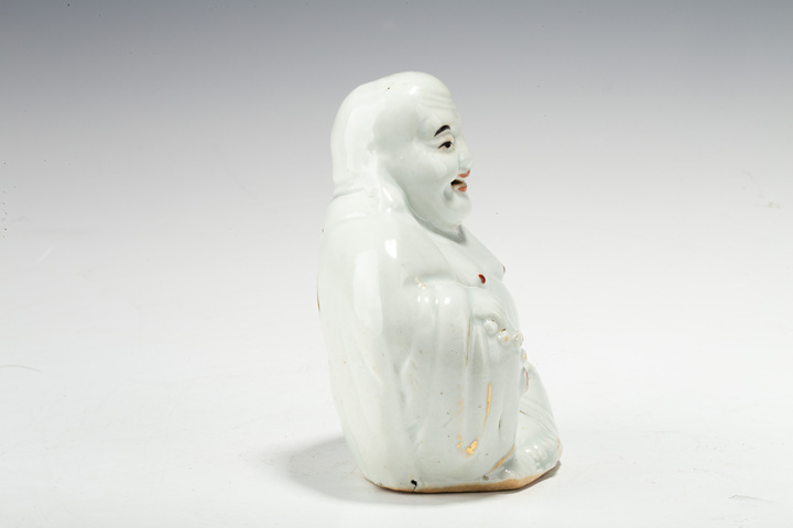 古玩陶瓷民國·白釉彌勒佛造像真品鑒賞圖