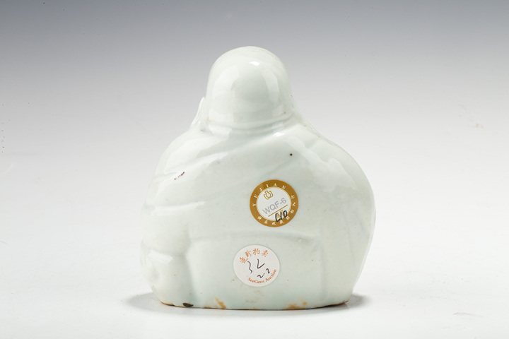 古玩陶瓷民國·白釉彌勒佛造像真品鑒賞圖