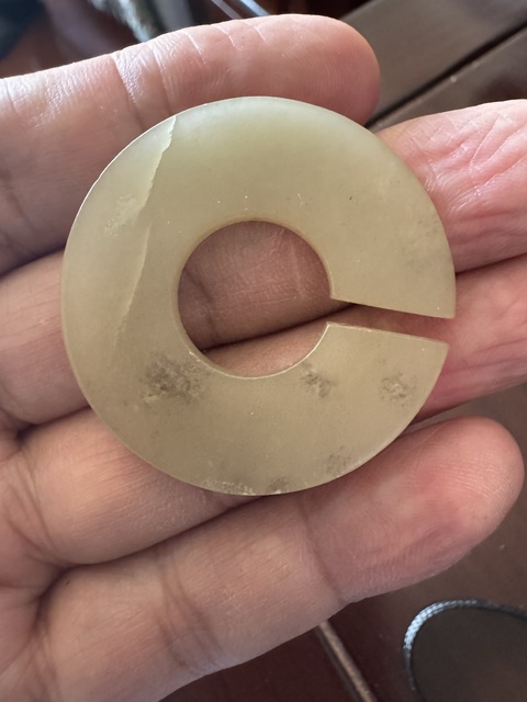 古玩玉器地方玉雕“素紋玦”真品鑒賞圖