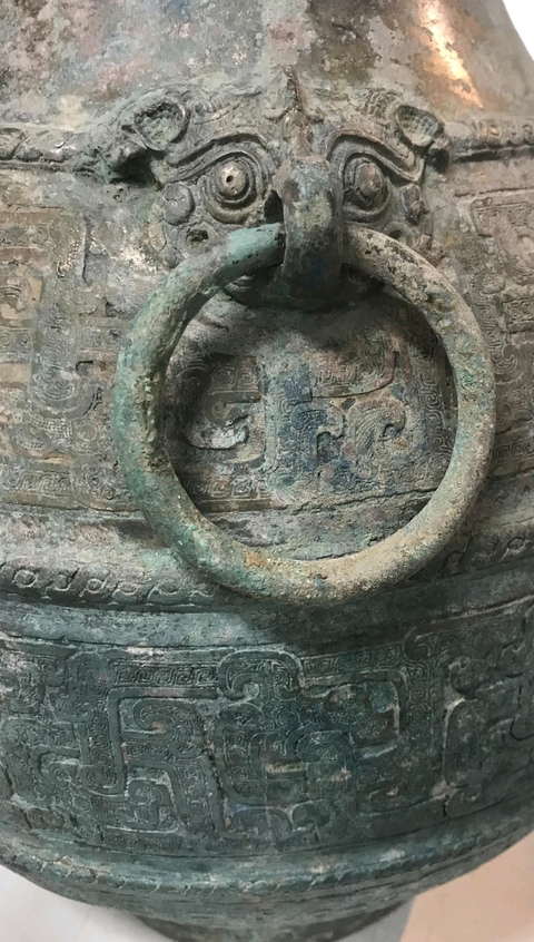 古玩銅器 春秋滿工圓壺真品鑒賞圖