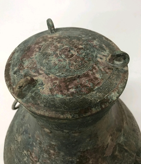 古玩銅器 春秋滿工圓壺真品鑒賞圖