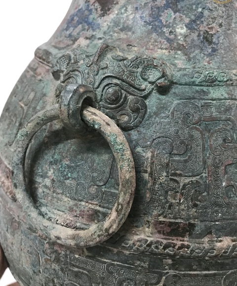 古玩銅器 春秋滿工圓壺真品鑒賞圖