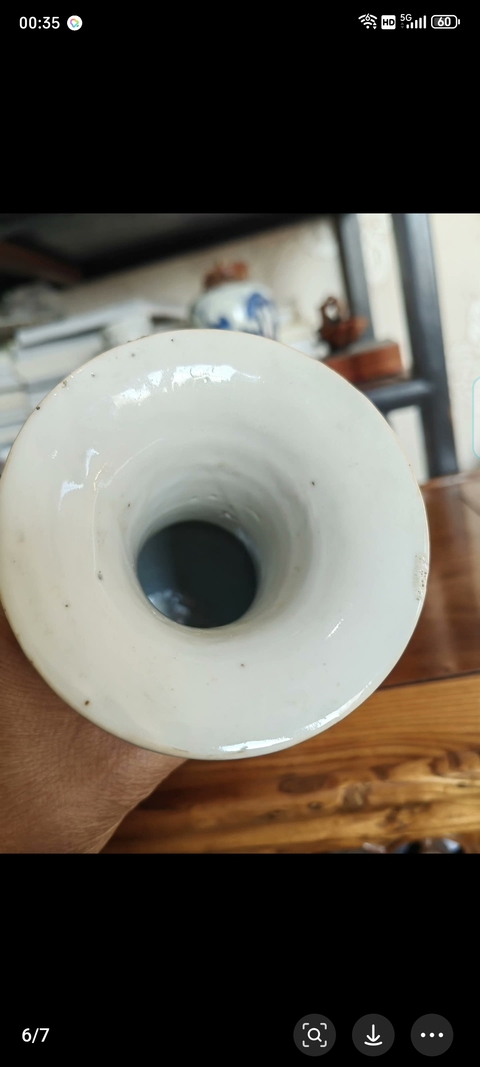 古玩陶瓷粉彩花鳥花卉紋瓶真品鑒賞圖
