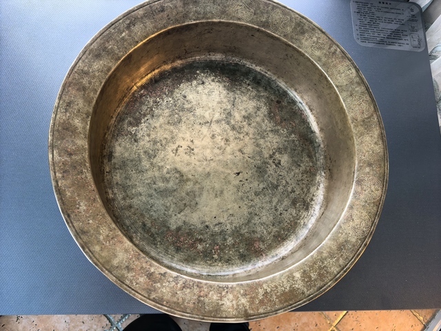 古玩銅器銅盆真品鑒賞圖