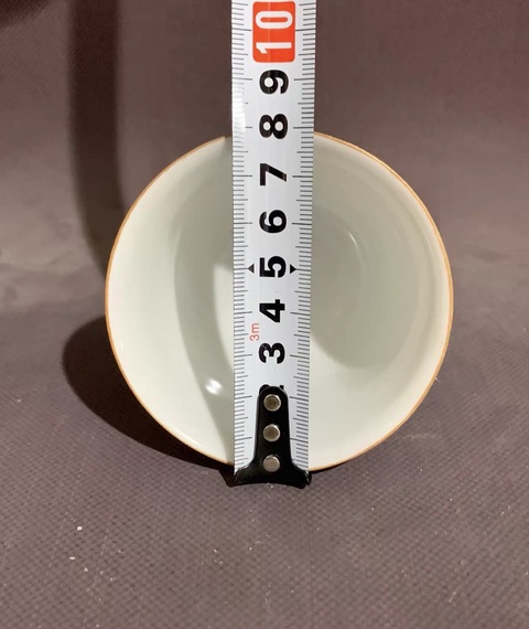 古玩陶瓷胭脂紅釉杯真品鑒賞圖