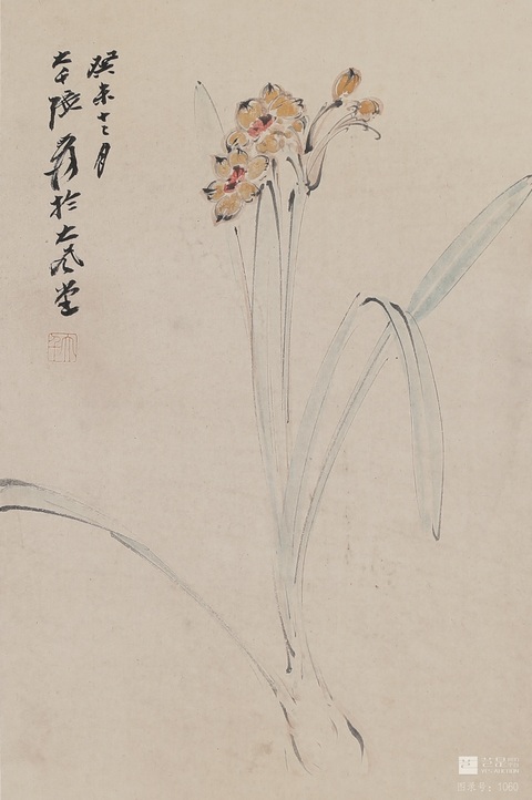 古玩字畫大千款花卉真品鑒賞圖