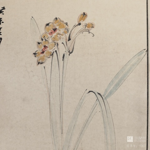 古玩字畫大千款花卉真品鑒賞圖