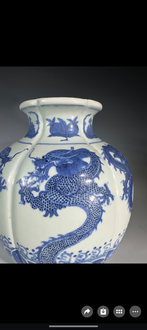 古玩陶瓷青花尊真品鑒賞圖