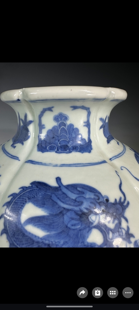 古玩陶瓷青花尊真品鑒賞圖