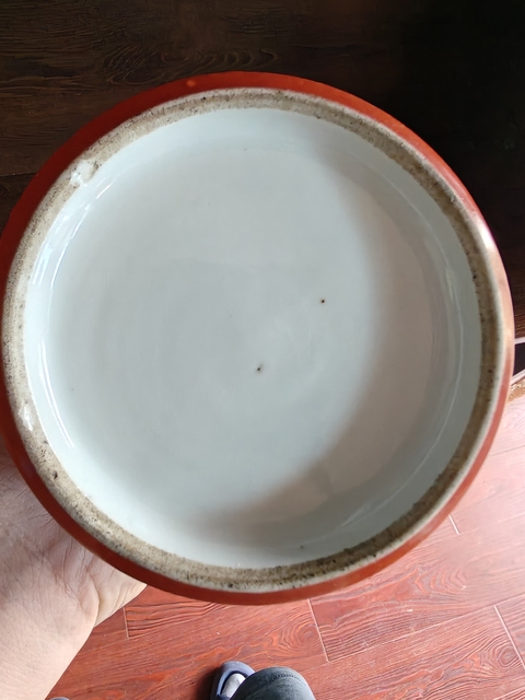 古玩陶瓷珊瑚紅釉香爐真品鑒賞圖