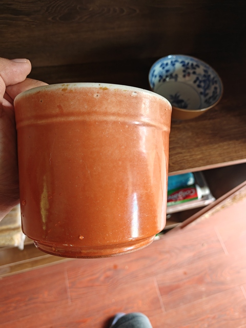 古玩陶瓷珊瑚紅釉香爐真品鑒賞圖
