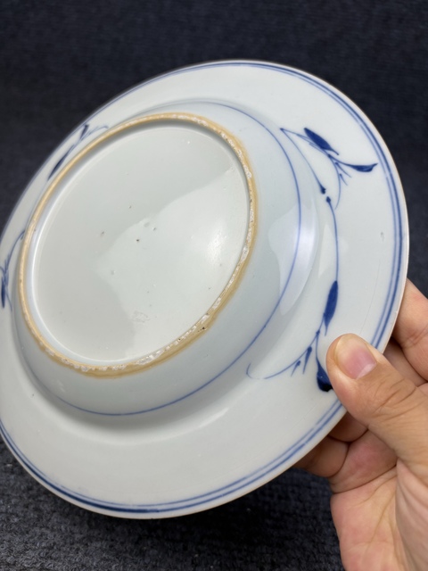 古玩陶瓷康熙青花花卉紋盤拍賣，當前價格1288元