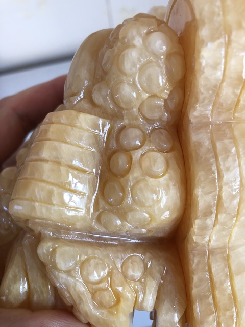 古玩玉器米黃玉雕“金蟾”擺件真品鑒賞圖