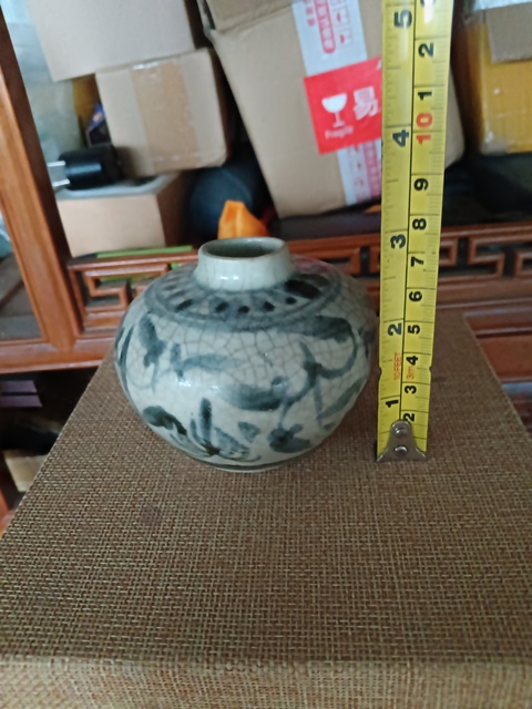 古玩陶瓷元末明早期青花花卉紋水盂拍賣,當前價格1880元