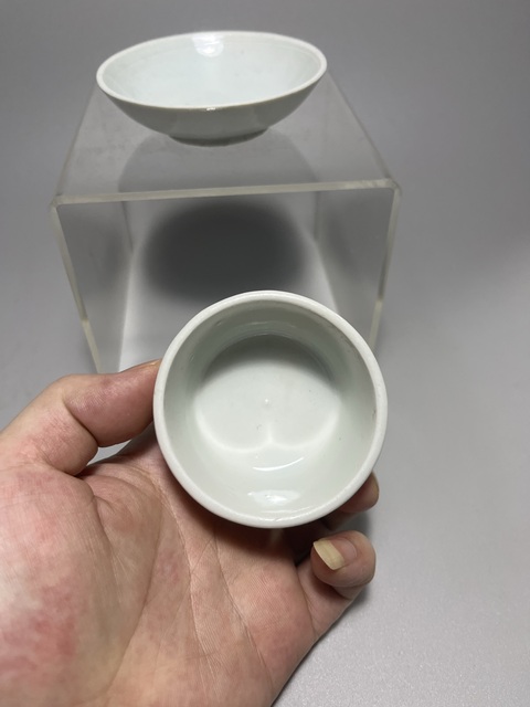 古玩陶瓷明代青白釉杯碟拍賣，當前價格0元