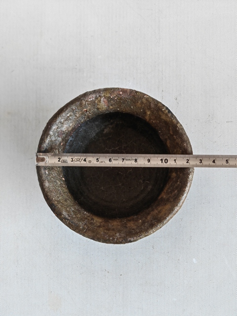 古玩陶瓷褐釉三足爐真品鑒賞圖