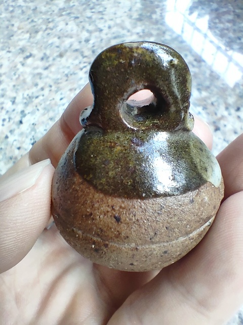 古玩陶瓷磁州窯茶葉末釉鈴鐺真品鑒賞圖
