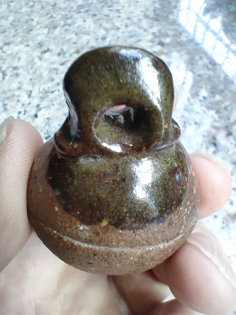 古玩陶瓷磁州窯茶葉末釉鈴鐺真品鑒賞圖
