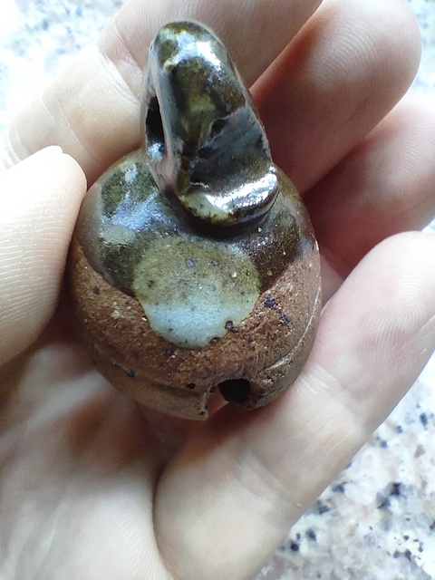 古玩陶瓷磁州窯茶葉末釉鈴鐺真品鑒賞圖