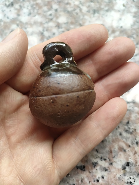 古玩陶瓷磁州窯茶葉末釉鈴鐺真品鑒賞圖