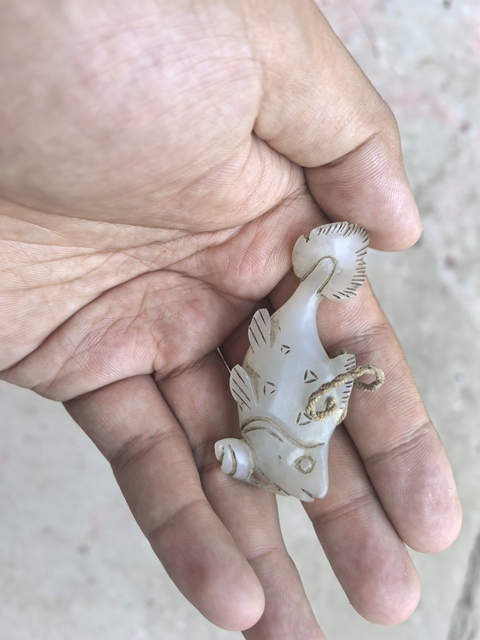 古玩玉器玉魚墜真品鑒賞圖
