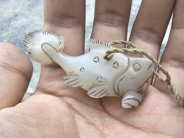 古玩玉器玉魚墜真品鑒賞圖