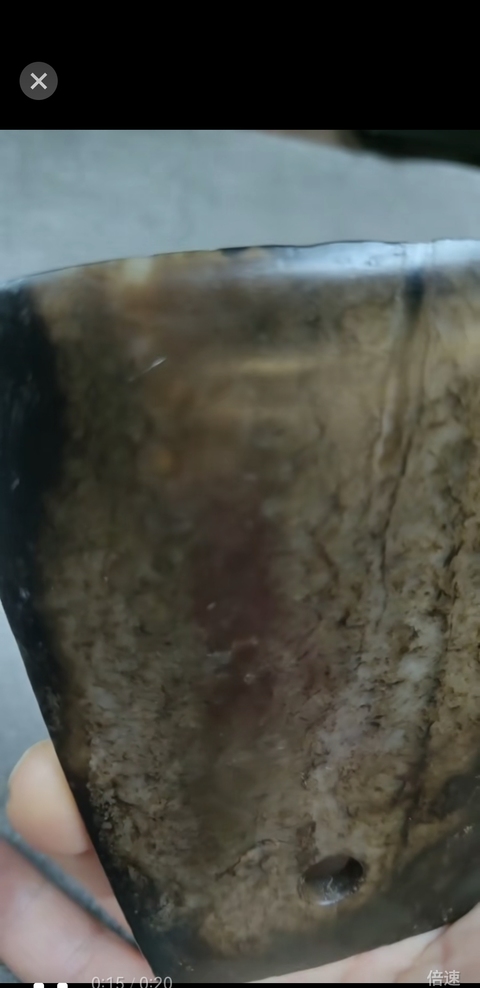 古玩玉器提油仿古“玉鉞”真品鑒賞圖
