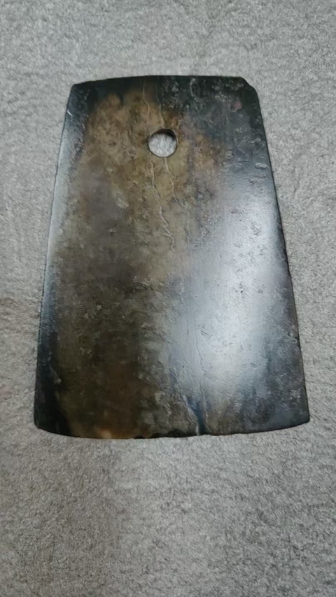 古玩玉器玉斧型件真品鑒賞圖