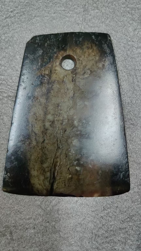 古玩玉器玉斧型件真品鑒賞圖
