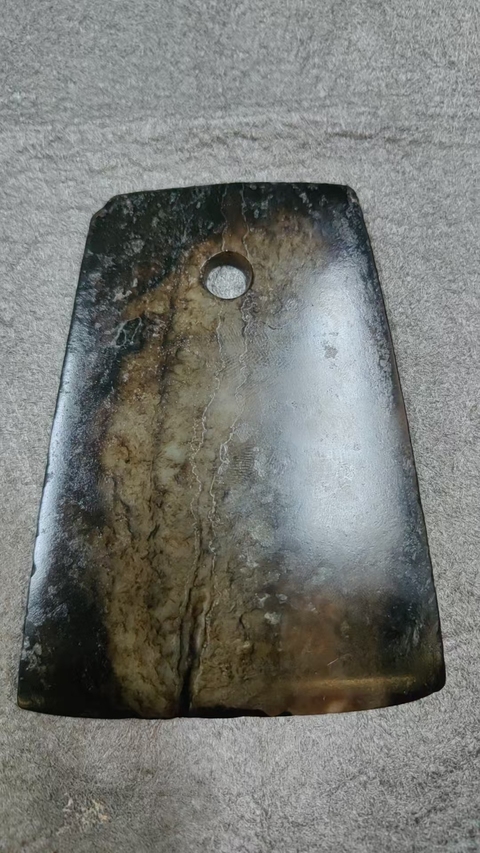 古玩玉器玉斧型件真品鑒賞圖
