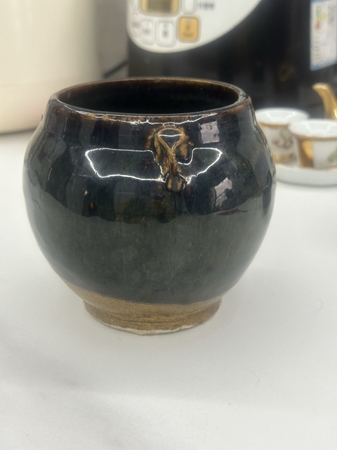 古玩陶瓷黑釉雙系罐真品鑒賞圖