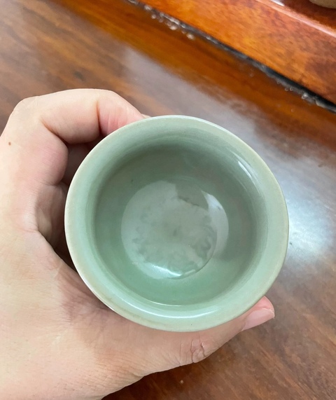 古玩陶瓷龍泉高足杯真品鑒賞圖