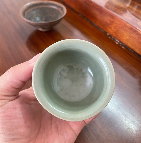 古玩陶瓷龍泉高足杯真品鑒賞圖
