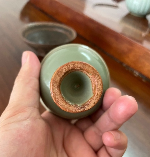 古玩陶瓷龍泉高足杯真品鑒賞圖