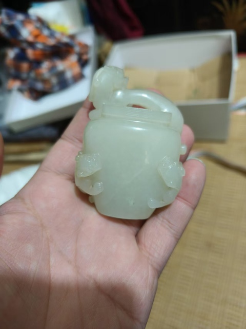 古玩玉器玉壺真品鑒賞圖