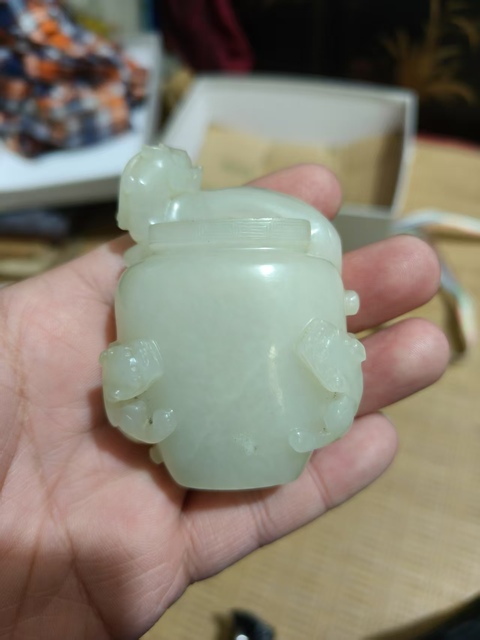 古玩玉器玉壺真品鑒賞圖
